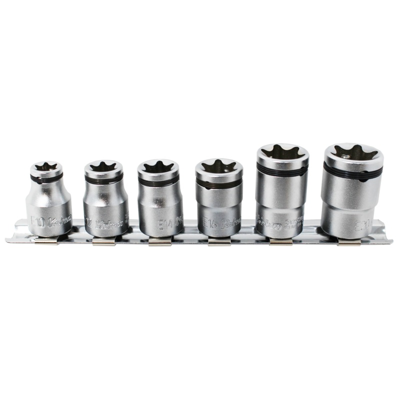 3/8 Sq. Dr. 6 Piece NUT GRIP TORX Socket set E10-E20