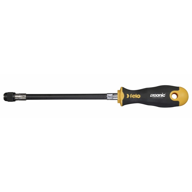 Felo 42973540 Ergonic Flexible Shaft Bitholder with QuickLock, 1/4" Hex x 170 mm
