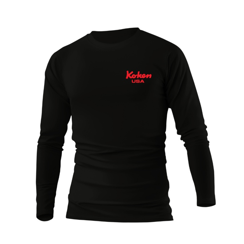 Ko-ken USA Long Sleeve Graphic Shirt - Fruit of the Loom Long Sleeve 100% Cotton T-Shirt