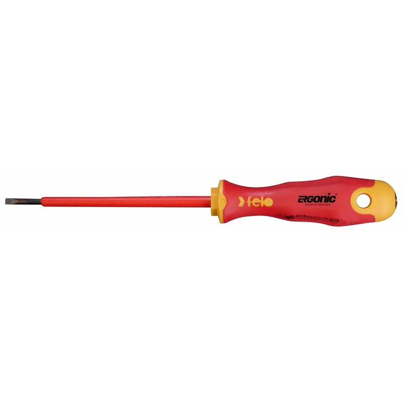 Felo 41303090 Ergonic Insulated 3 x 100mm Slotted Screwdriver