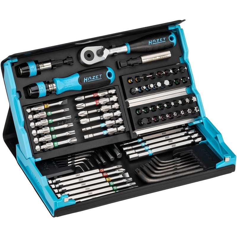 Hazet 2200SC-31 - SmartCase Bit Set with Ratchet, 1/4" Drive, 73 Pieces