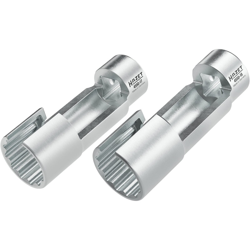 Hazet 4550-1718/2 Injection Line Socket Set, 3/8" Drive, 2 Pieces