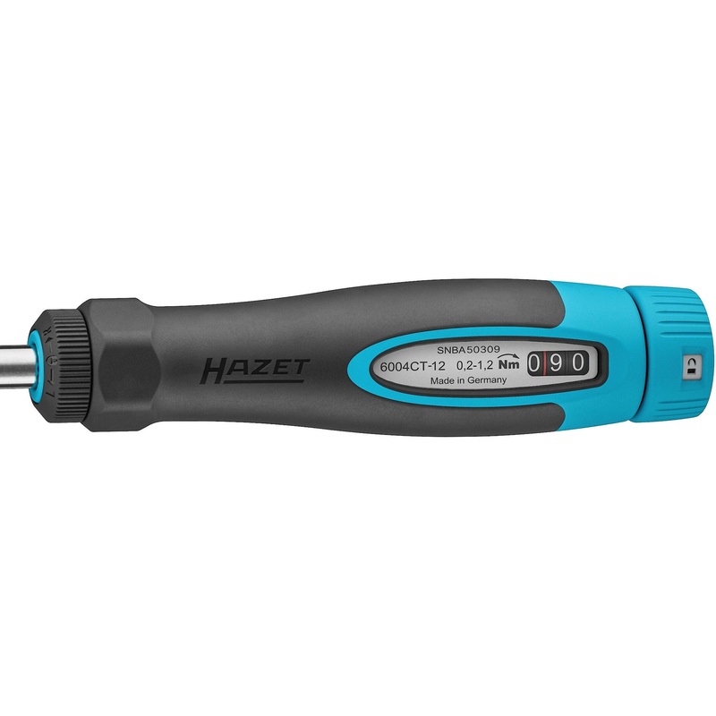 Hazet 6004CT-12 Ratcheting Torque Screwdriver, 1/4" Hex Drive, Reversible, 0.2 - 1.2 Nm