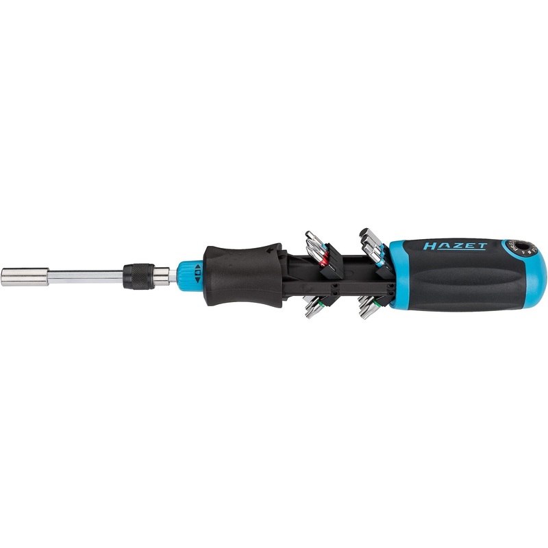 Hazet 810R-4 Ratcheting 1/4" Bit Holding Screwdriver with Magazine
