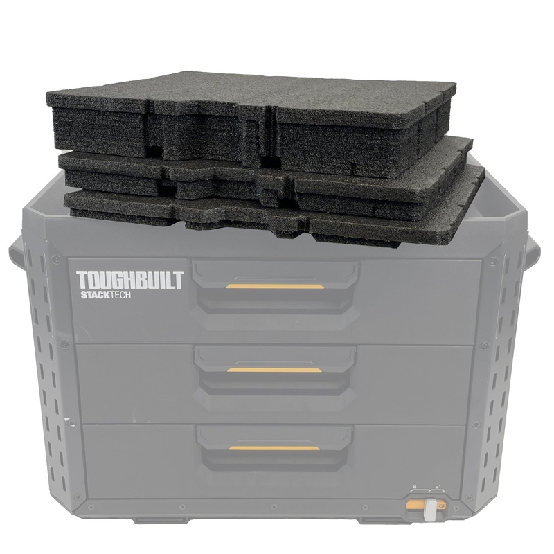ToughBuilt StackTech XL 3-Drawer Tool Box - Kaizen Inserts