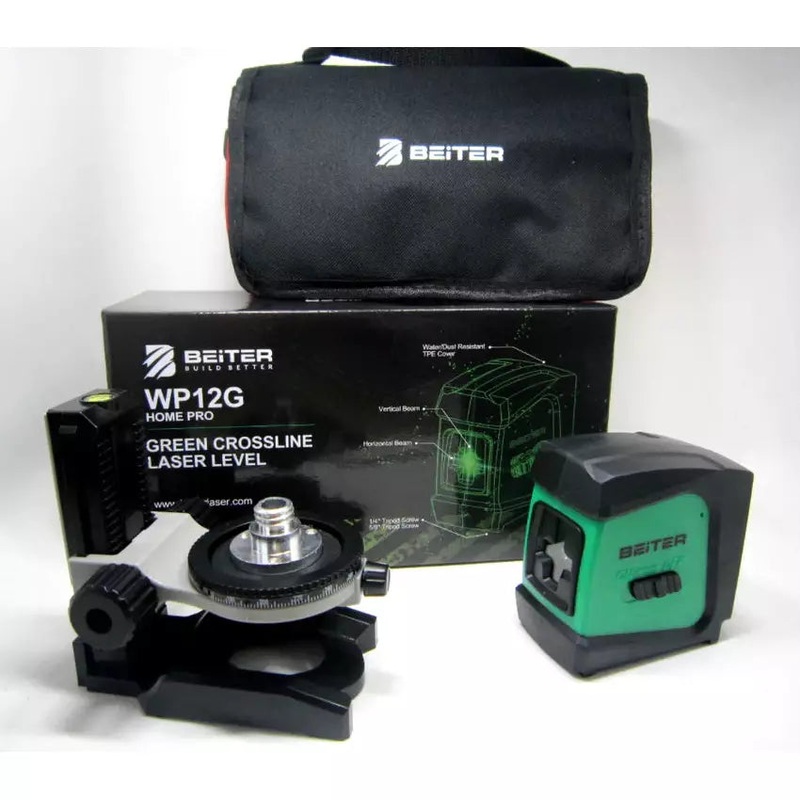 Beiter Laser WP12G Green Crossline Laser Level w/ mag wall mount