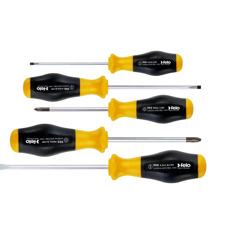 Felo 90095248 Screwdriver set SL/PH, 5 pcs