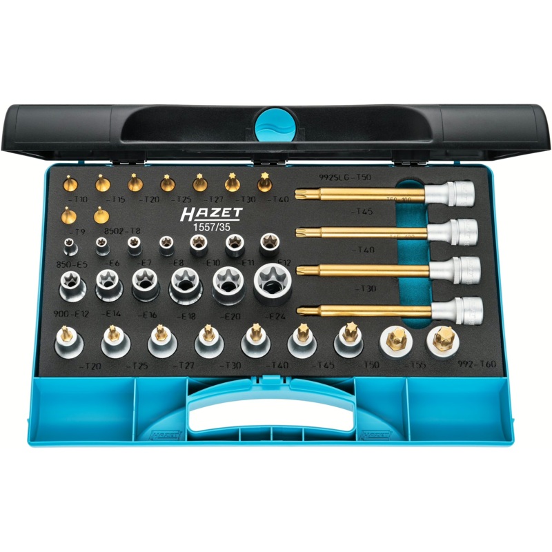 Hazet 1557/35 - 1/4" External Torx Tool Set, 35 Pieces