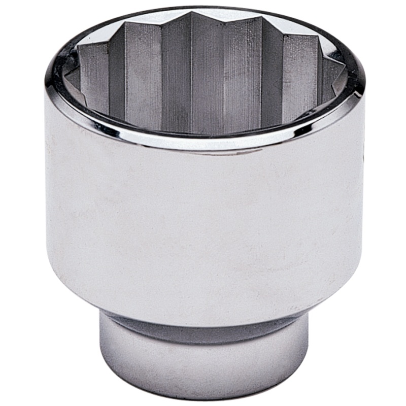 1" Drive 12 Point Standard Length Sockets - Mirror Chrome Finish