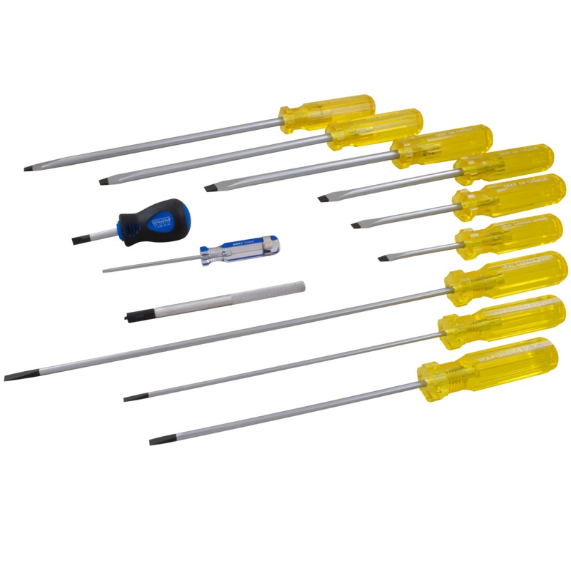 12 Piece Slotted Screwdriver Set