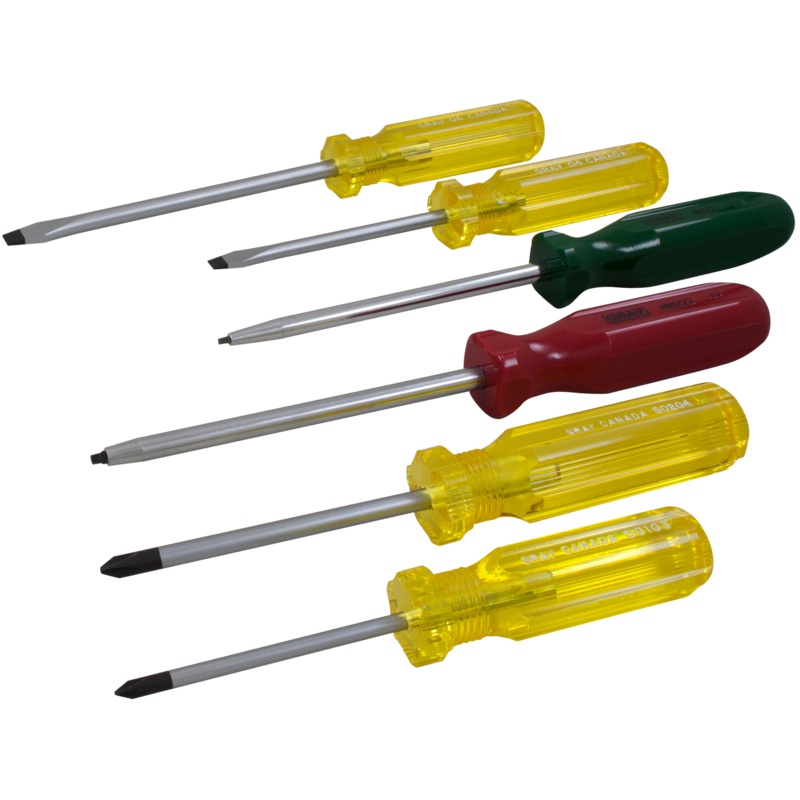 6 Piece Assorted Screwdriver Set