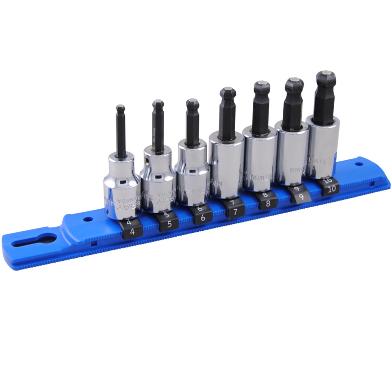 7 Piece 3/8" Drive Metric Ball Nose Hex Socket Set