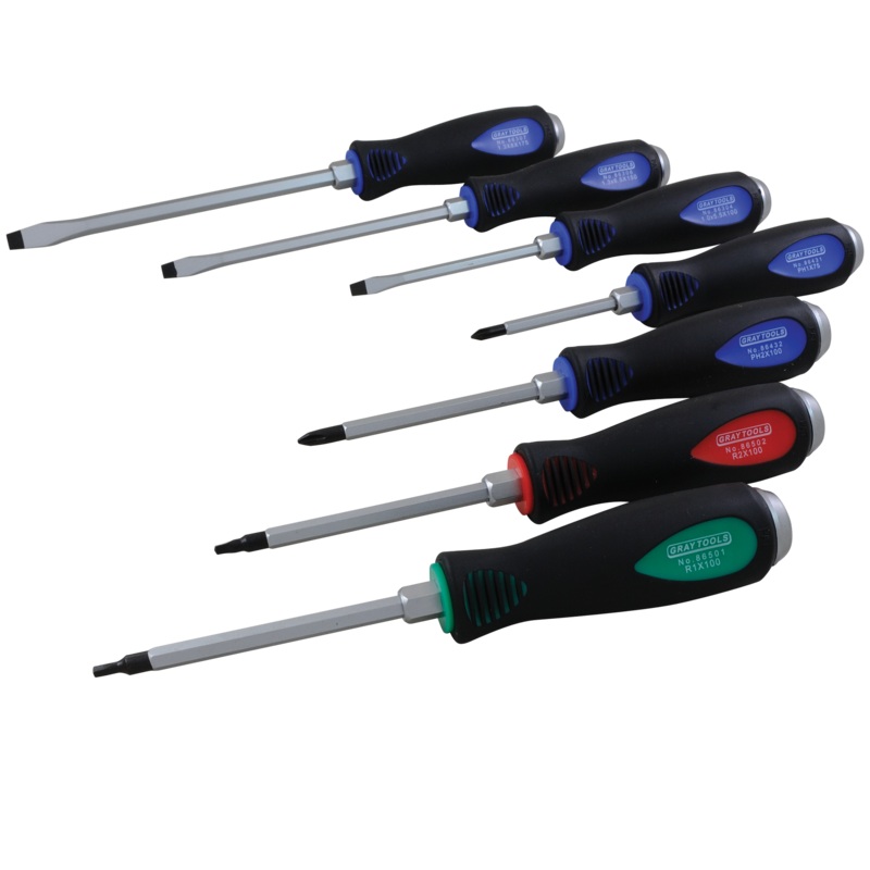 7 Piece Heavy Duty Comfort Grip Screwdriver Set