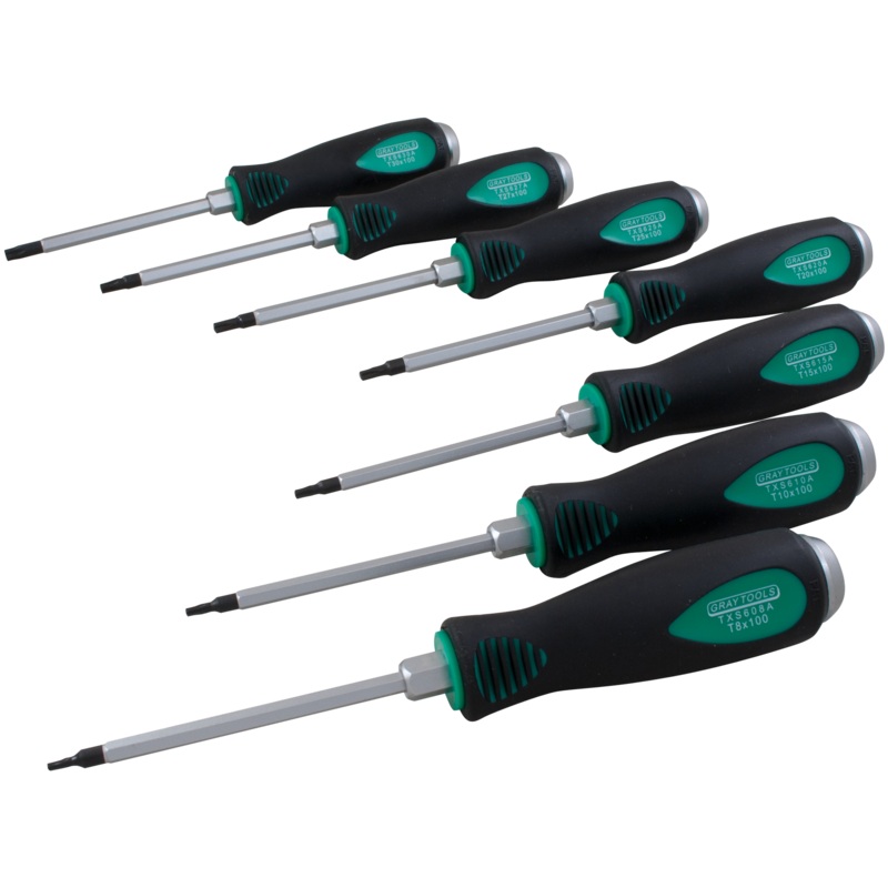 7 Piece Heavy Duty Comfort Grip Torx Screwdriver Set
