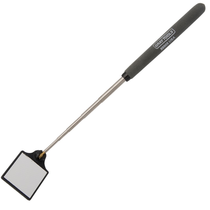 Swivel Head Telescopic Inspection Mirror - 1-3/4" Square Glass Mirror