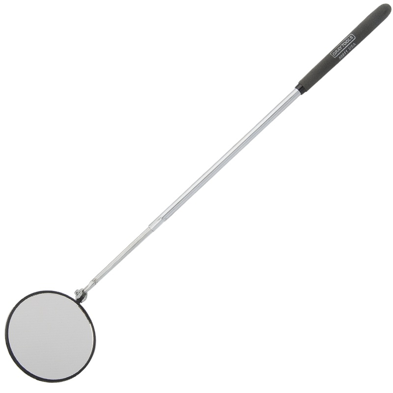 Swivel Head Telescopic Inspection Mirror - 3-3/4" Circular Glass Mirror