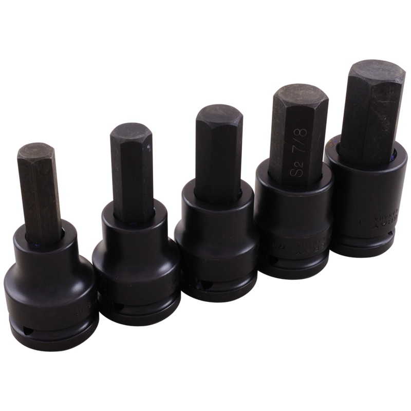3/4" Dr. 5 Piece SAE Impact Hex Head Socket Set