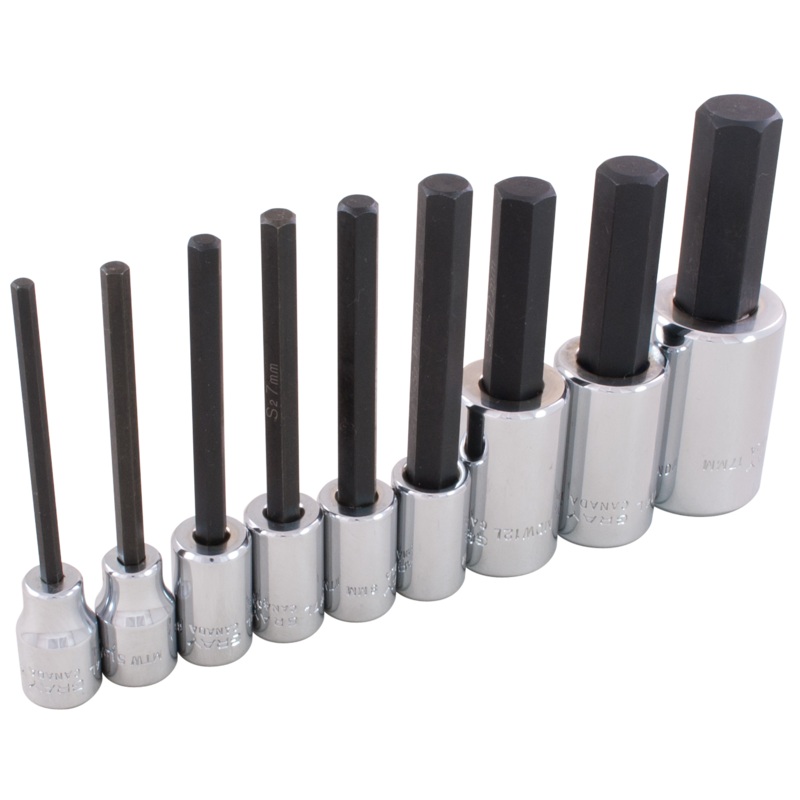 3/8" & 1/2" Drive 9 Piece Metric Hex Head Socket Set
