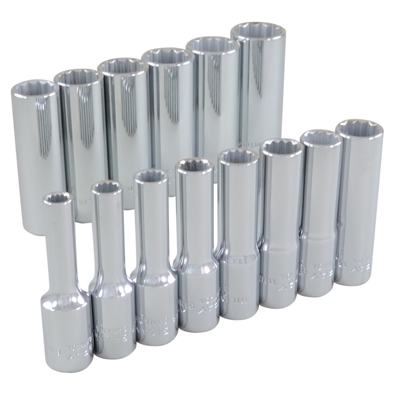 3/8" Dr. 14 Piece 12 Point Deep Metric Socket Set