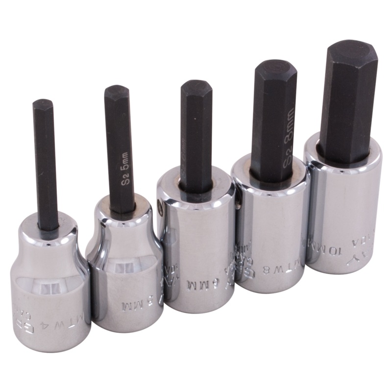 3/8" Dr. 5 Piece Standard Length Metric Hex Head Socket Set