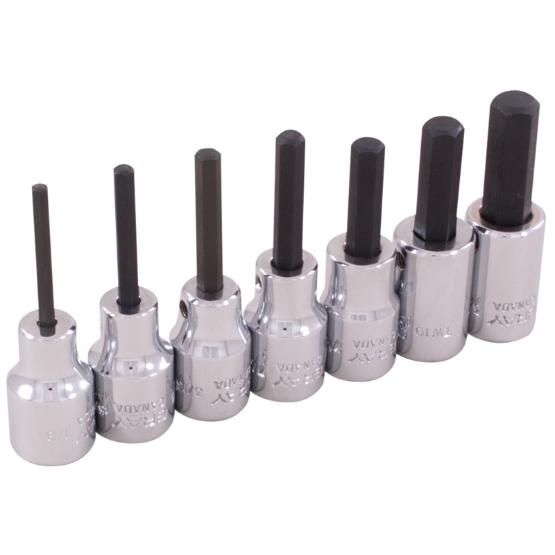 3/8" Dr. 7 Piece SAE Hex Head Socket Set