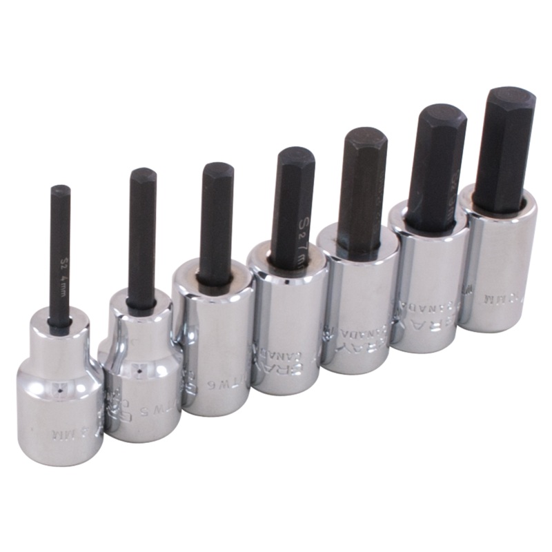 3/8" Dr. 7 Piece Standard Length Metric Hex Head Socket Set