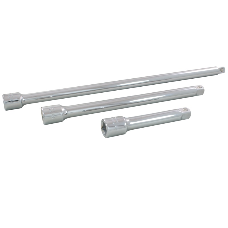 1/2" Dr. 3 Piece Chrome Extension Set