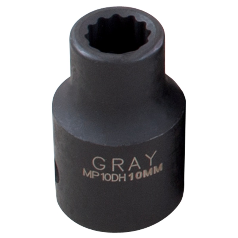 1/2" Drive 12 Point Metric Standard Length Sockets - Impact Black Industrial Finish