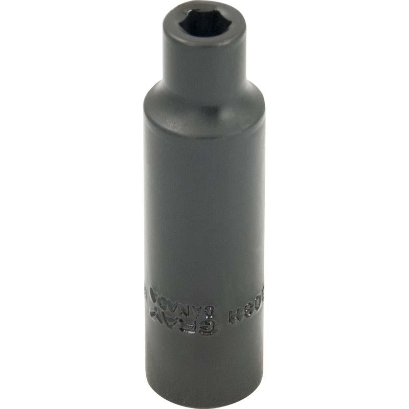 1/2" Drive 6 Point Metric Deep Length Sockets - Impact Black Industrial Finish