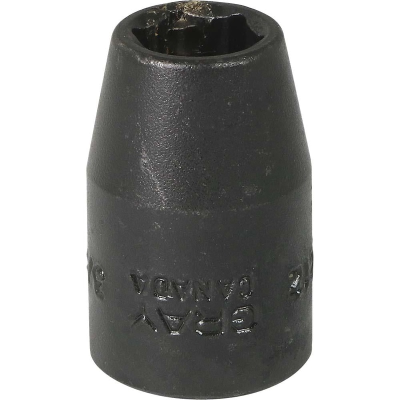 3/8" Drive 6 Point Standard Length Sockets - Impact Black Industrial Finish