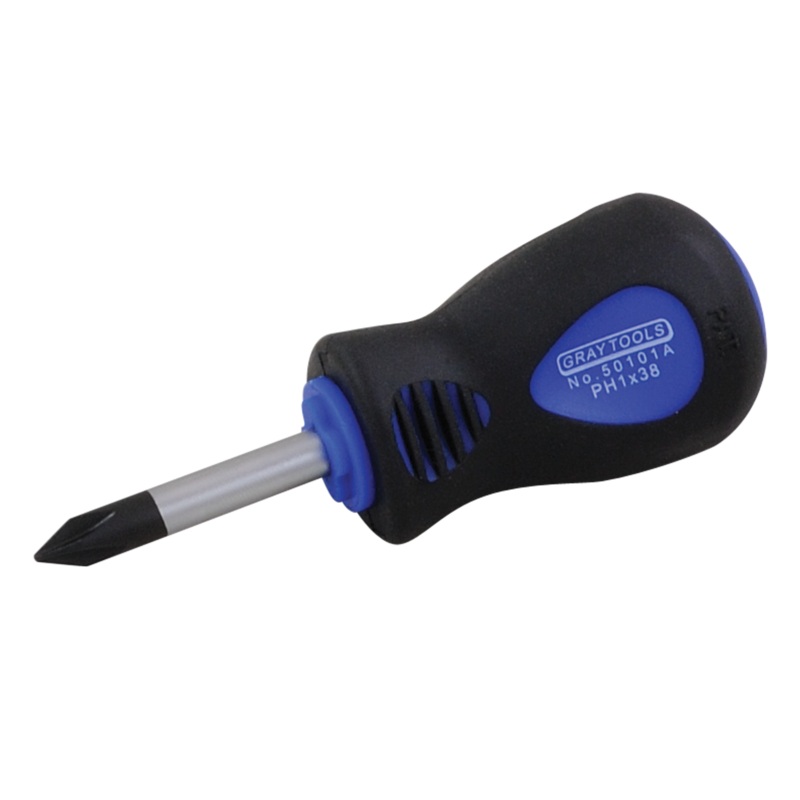 Phillips Stubby Comfort Grip Heavy Duty Screwdrivers