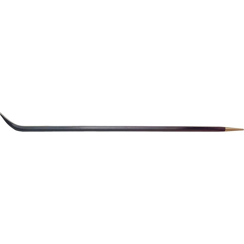 Railroad Track Pry Bar, 45 Bent End Royal Blue Paint Finish