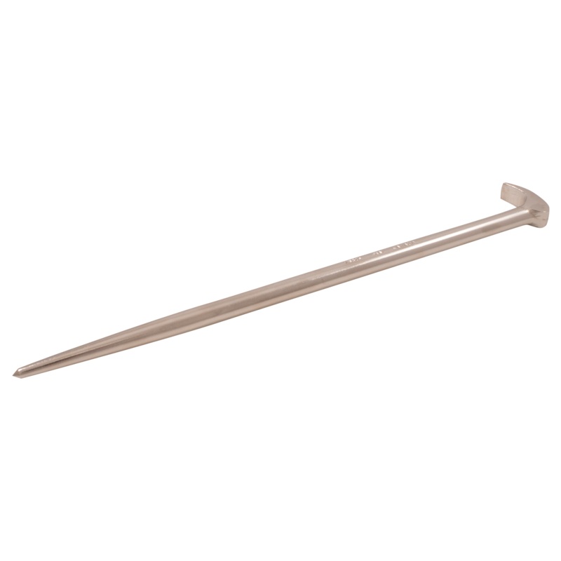 Rolling Head Pry Bars, Round Shank with Polished Point, Nickel Plate Finish