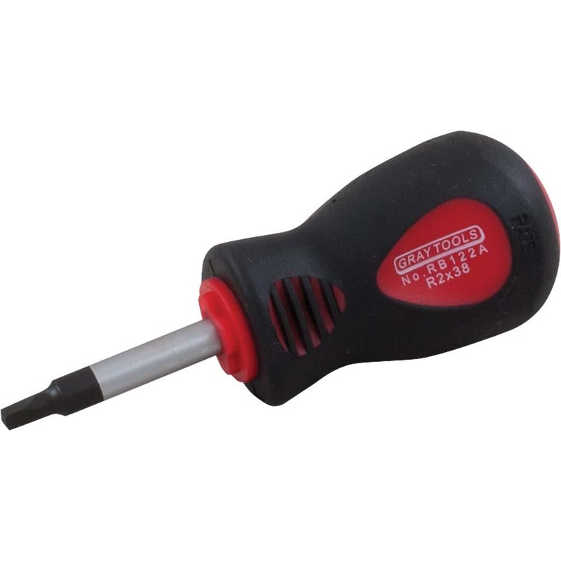 Square Recess, Stubby Comfort Grip Heavy Duty Screwdrivers