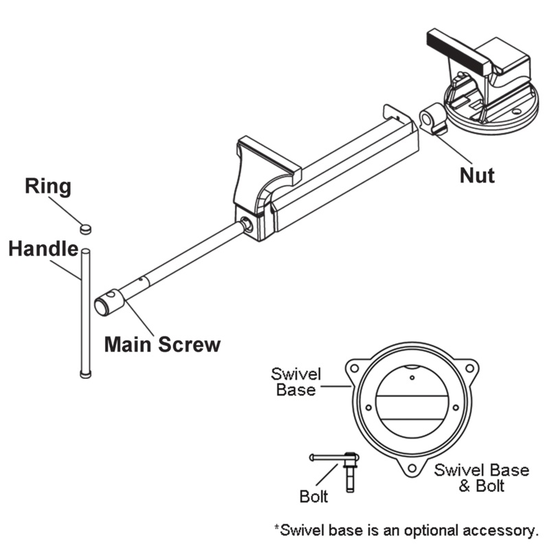 Forged Combination Vise Replacement Parts (VS150 & VS200)
