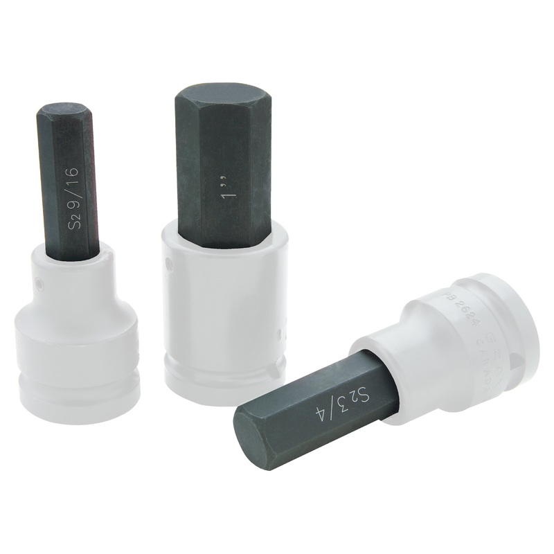 Replacement Bits for Impact Hex Head Sockets