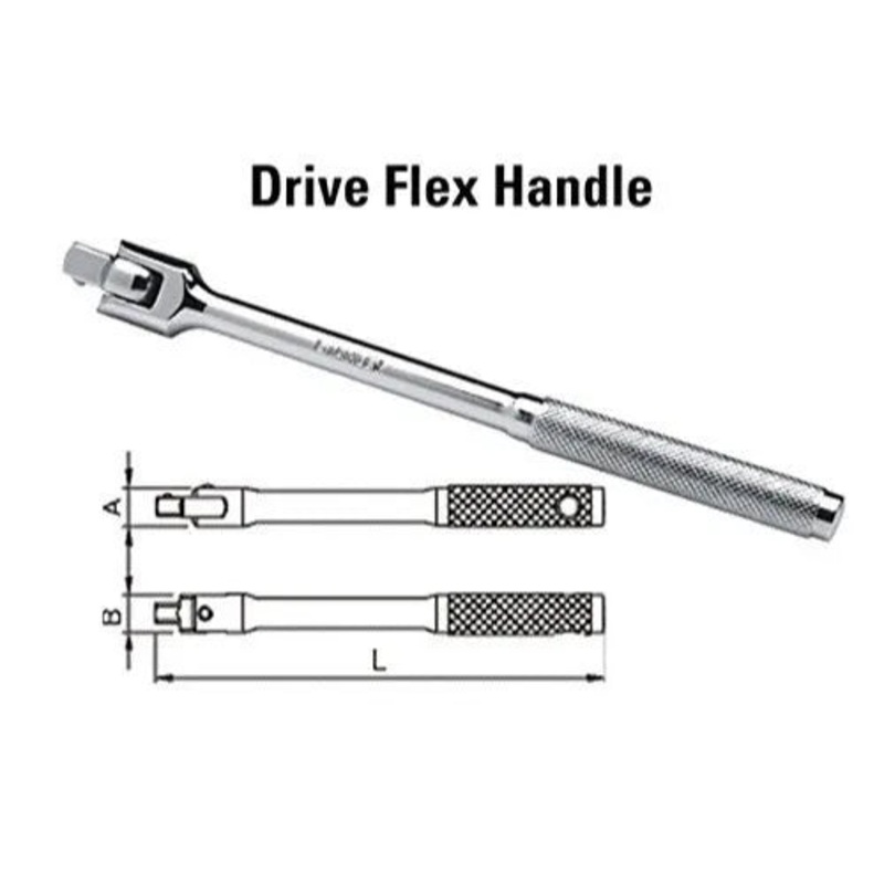Stanley 1-86-405 FLEX HANDLE 1/2 SQ. DR. 250MM-10"