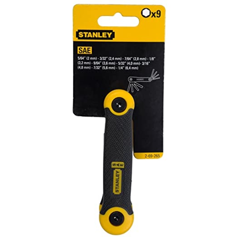 Stanley 2-69-265 9 PIECE SAE FOLDING HEX KEY SET