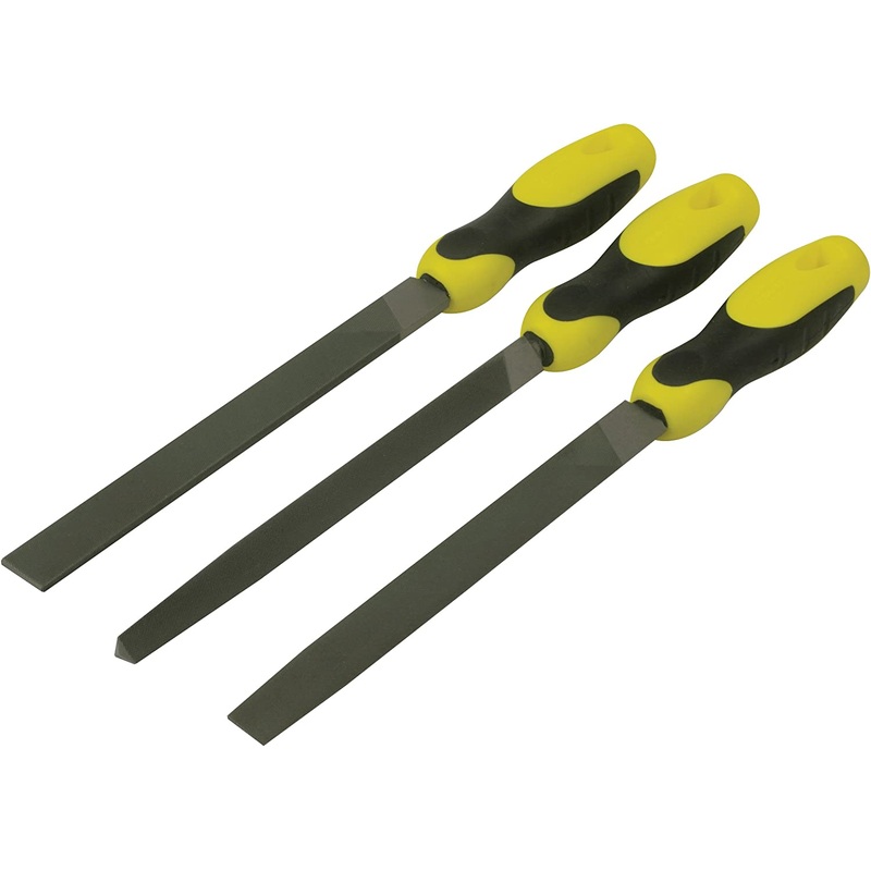 Stanley 0-22-464 8/200MM 3 PC FILE SET (8 Hand File, 2nd cut, 8 Half Round, 2nd cut, 8 3 Square File, 2nd cut)
