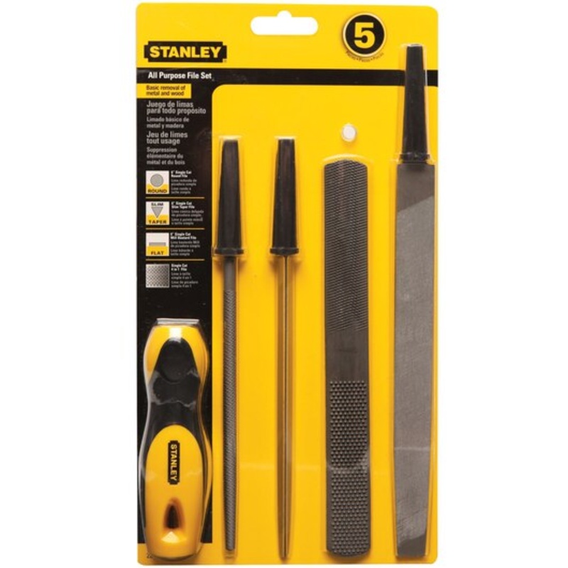Stanley 22-314 5 PC FILE SET - 22-171, 22-307, 22-306, 21-113, 22-311
