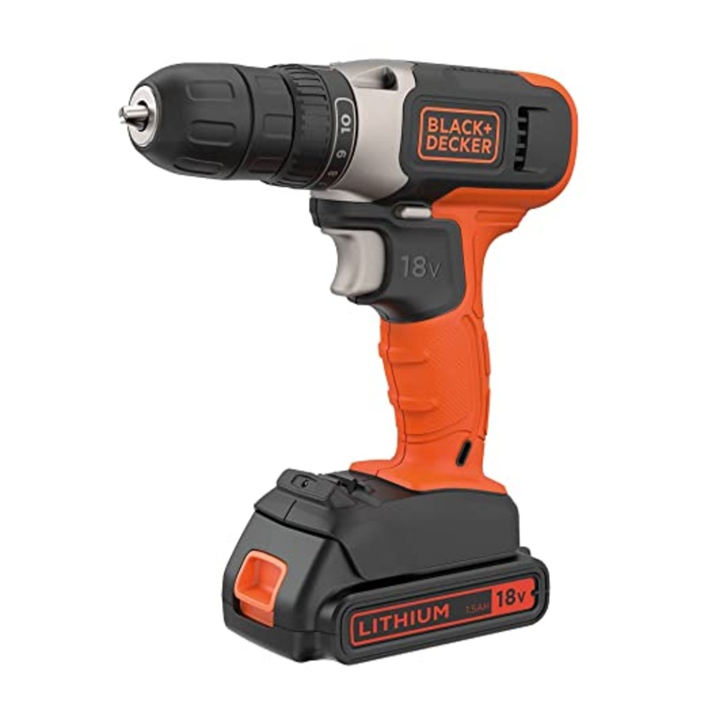 Black + Decker 18V 1 Speed Drill Driver & 1x 1.5Ah Batt