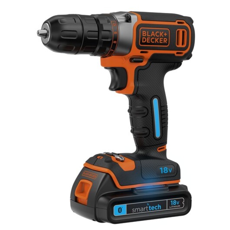 Black + Decker BDCDC18KST-GB Smart Tech Drill Driver kitbox 400mA