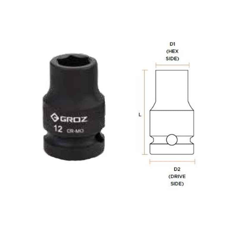 Groz SKT/H/1-2/21 1/2" HEX IMPACT SOCKET