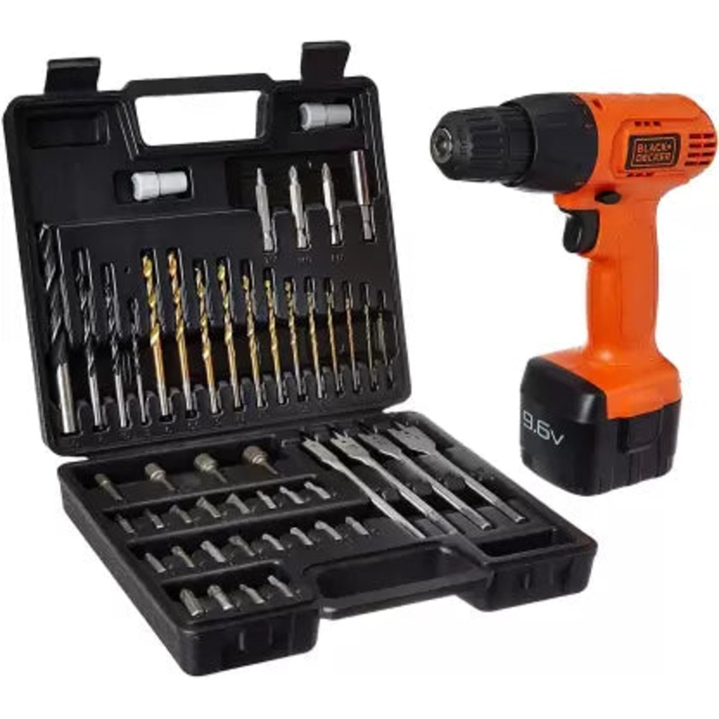 Black & Decker CD961K50 IN Cordless Drill  (10 mm Chuck Size, 450 W) 9.6V NiCAD drill with 50 accessories