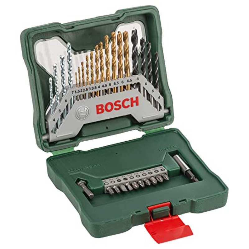 Bosch X30Ti Drill Bit and Driver Bit Set (30-Pieces), iron, Straight