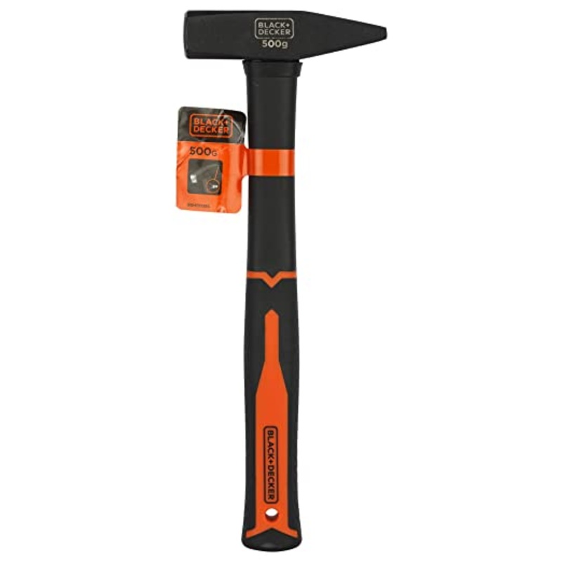BLACK+DECKER BDHT51395 Metal Fiberglass Handle DIN Hammer-500gms