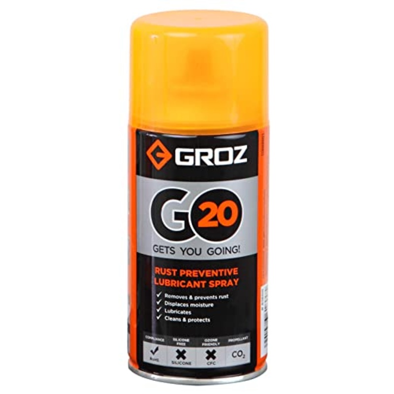 Groz GO20 | The ultimate multi-purpose spray to prevent rust, clean stains, lubricate and displace moisture | 300 grams