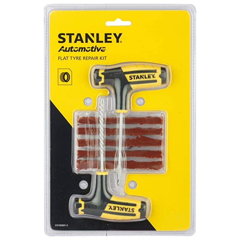 Stanley STHT80891-0 Flat Tubeless Tyre Repair Kit for Cars and Bikes