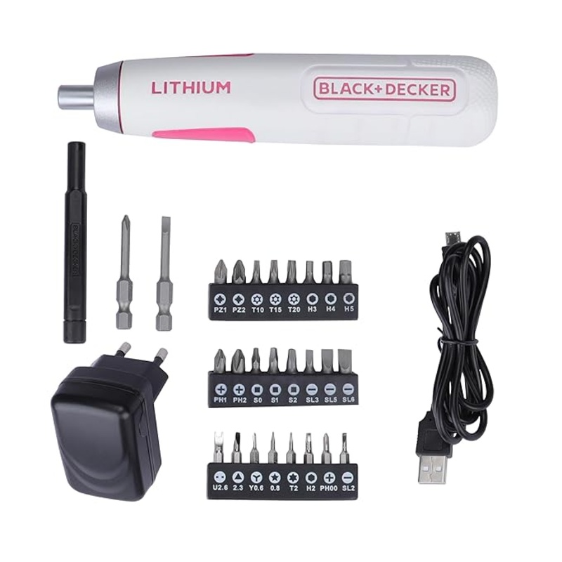 Black + Decker BD40K27P-IN Cordless Screwdriver Pink