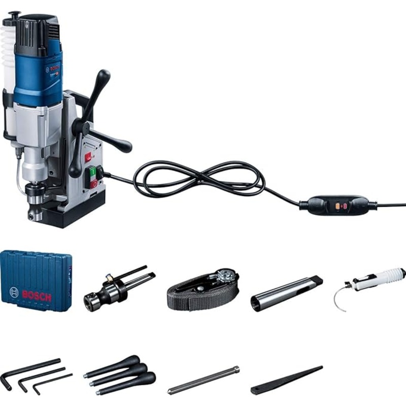 Bosch GBM 50-2 Professional Metal Drill - Heavy Duty - 1200 W  1.5/50 mm  Protection Switch & Service Display (Blue)